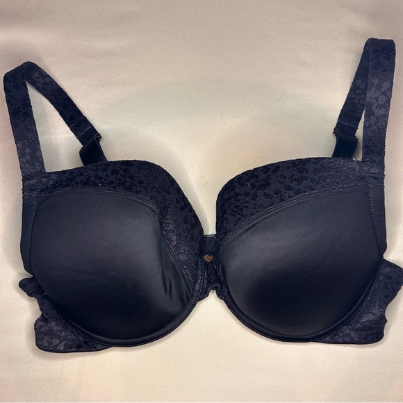 Le Mystère Safari Smoother Black Underwire Bra 38B | Lace Detail - Picture 2 of 8